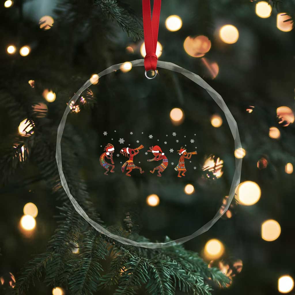 Funny Christmas Native American Crystal Glass Ornament Santa Kokopeli Snowflake TS11 Print Your Wear