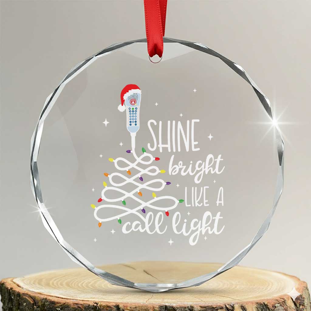Funny Christmas Nurse Crystal Glass Ornament Shine Bright Like A Call Light Led Lights TS11 Transparent Glass 3'' Circle Print Your Wear