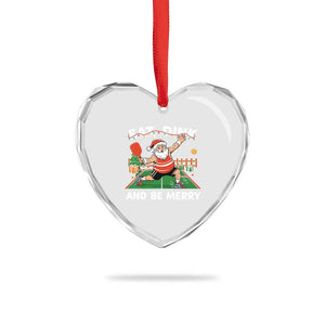 Funny Christmas Pickleball Heart Crystal Glass Ornament Eat Dink And Be Merry Xmas Santa TS11 Print Your Wear