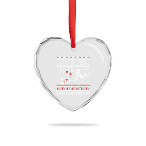 Funny Christmas Psycho Heart Crystal Glass Ornament Lets See Paul Allens Christmas Sweater Serrial Killer Movie TS11 Print Your Wear