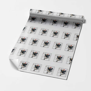 Funny Christmas Raven Lovers Wrapping Paper Roll F Caw F Joke Gift TS12 White Print Your Wear