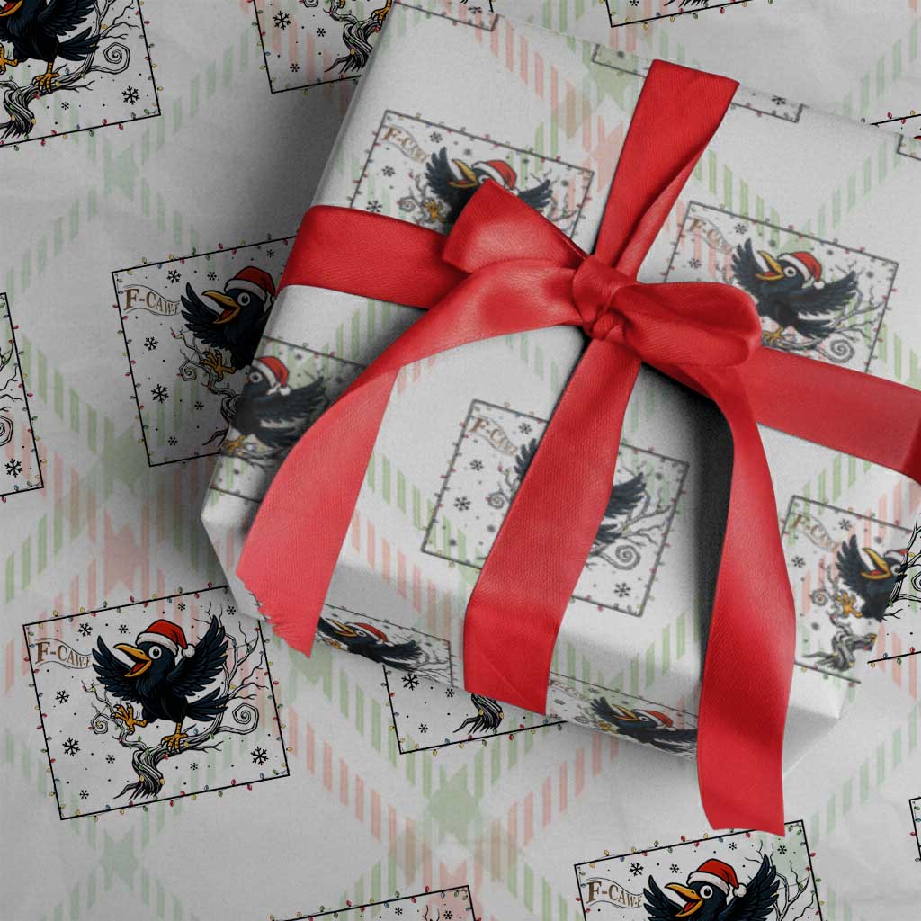 Funny Christmas Raven Lovers Wrapping Paper Roll F Caw F Joke Gift TS12 Christmas Plaid Print Your Wear