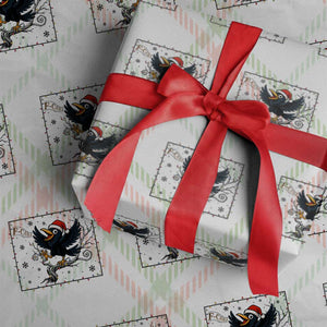 Funny Christmas Raven Lovers Wrapping Paper Roll F Caw F Joke Gift TS12 Christmas Plaid Print Your Wear