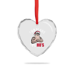 Funny Christmas Santa Heart Crystal Glass Ornament I Do It For The Ho's TS11 Print Your Wear