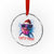 Funny Christmas Santa Shark Xmas Gift Crystal Glass Ornament TS12 Transparent Glass 3'' Circle Print Your Wear