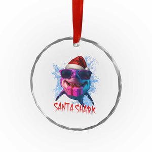 Funny Christmas Santa Shark Xmas Gift Crystal Glass Ornament TS12 Print Your Wear