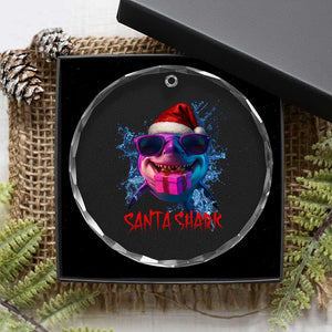 Funny Christmas Santa Shark Xmas Gift Crystal Glass Ornament TS12 Print Your Wear
