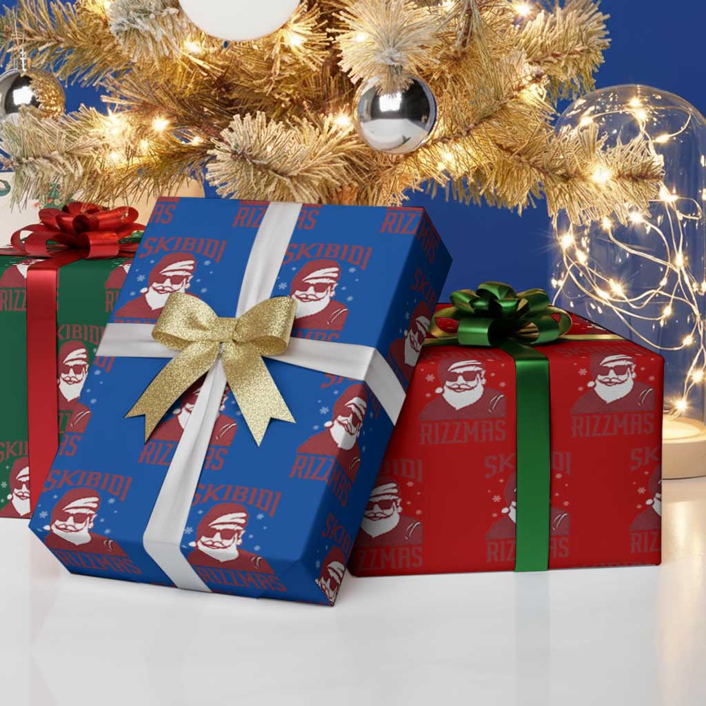 Funny Christmas Santa Wrapping Paper Roll Skibidi Rizzmas Vintage Charisma Rizz Santa Claus TS11 Print Your Wear