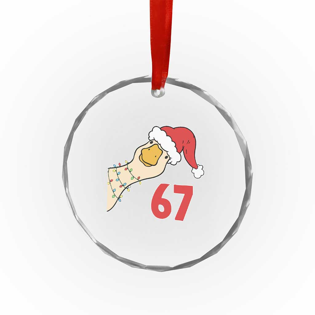 Funny Christmas Silly Goose 67 Meme Festive Holiday Crystal Glass Ornament TS11 Print Your Wear