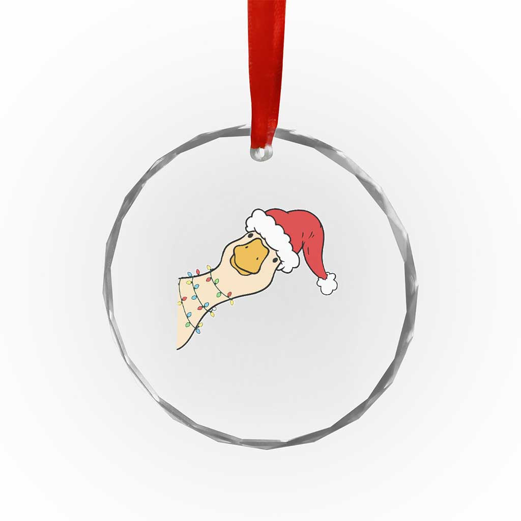 Funny Christmas Silly Goose Festive Holiday Crystal Glass Ornament TS11 Print Your Wear
