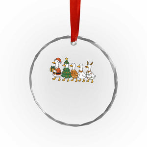 Funny Christmas Silly Goose Poultry Animal Lovers Crystal Glass Ornament TS11 Print Your Wear