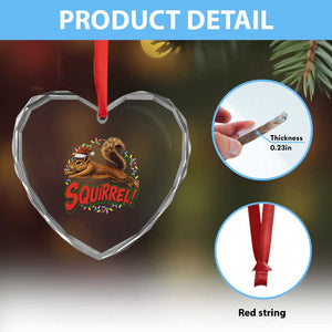 Funny Christmas Squirrel Heart Crystal Glass Ornament Xmas Vacation Holiday Movie TS11 Print Your Wear