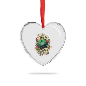 Funny Christmas Tabletop RPG Heart Crystal Glass Ornament Merry Critmas D20 RPG Gamer Gaming TS11 Print Your Wear