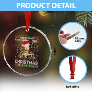 Funny Christmas Office Movie Crystal Glass Ornament Yankee Swap Is Like Machiavelli Meets Christmas TS11 Print Your Wear