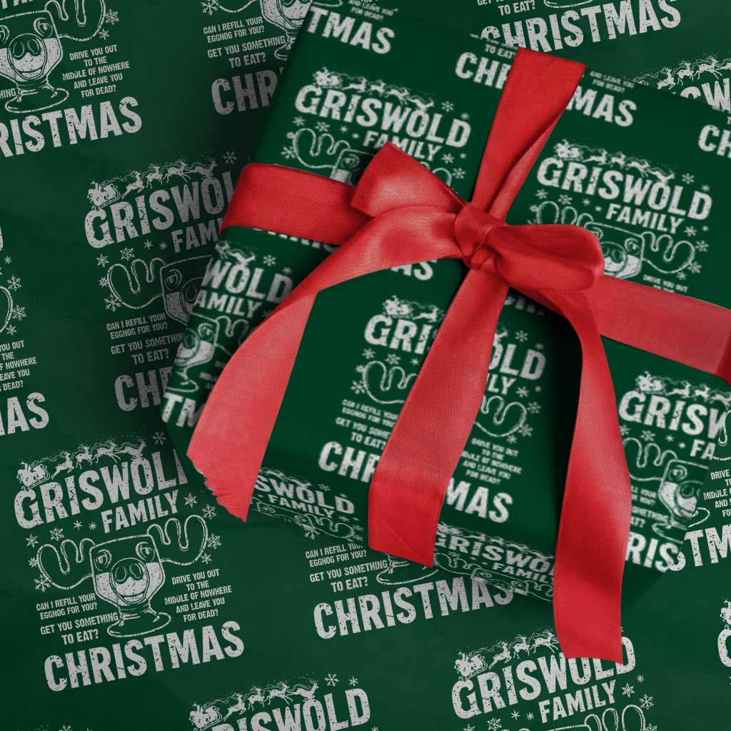 Funny Christmas Vacation Eggnog Wrapping Paper Roll Griswold Family Can I Refill Your Eggnogs Xmas Movie TS11 Green Print Your Wear