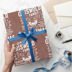 Funny Christmas Vacation Eggnog Wrapping Paper Roll Griswold Family Can I Refill Your Eggnogs Xmas Movie TS11 Mocha Print Your Wear