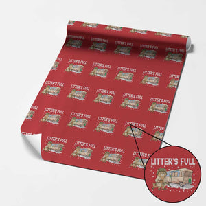 Funny Christmas Vacation Litter's Full Cat Wrapping Paper Roll Xmas Movie TS11 Red Print Your Wear