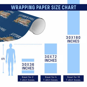 Funny Christmas Vacation Litter's Full Cat Wrapping Paper Roll Xmas Movie TS11 Print Your Wear