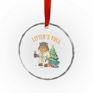 Funny Christmas Vacation Movie Litter's Full Cat Crystal Glass Ornament Xmas Tree TS11 Print Your Wear