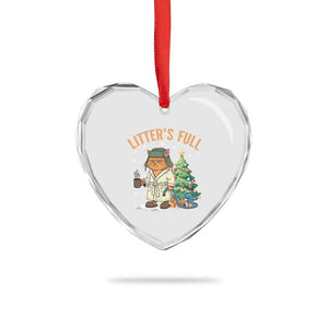 Funny Christmas Vacation Movie Litter's Full Cat Heart Crystal Glass Ornament Xmas Tree TS11 Print Your Wear