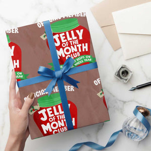 Funny Christmas Vacation Movie Wrapping Paper Roll Official Member Jelly Of The Month Club TS11 Mocha Print Your Wear
