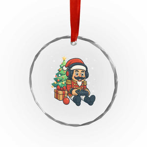 Funny Christmas Video Game Nutcracker Xmas Tree Gamer Crystal Glass Ornament TS11 Print Your Wear
