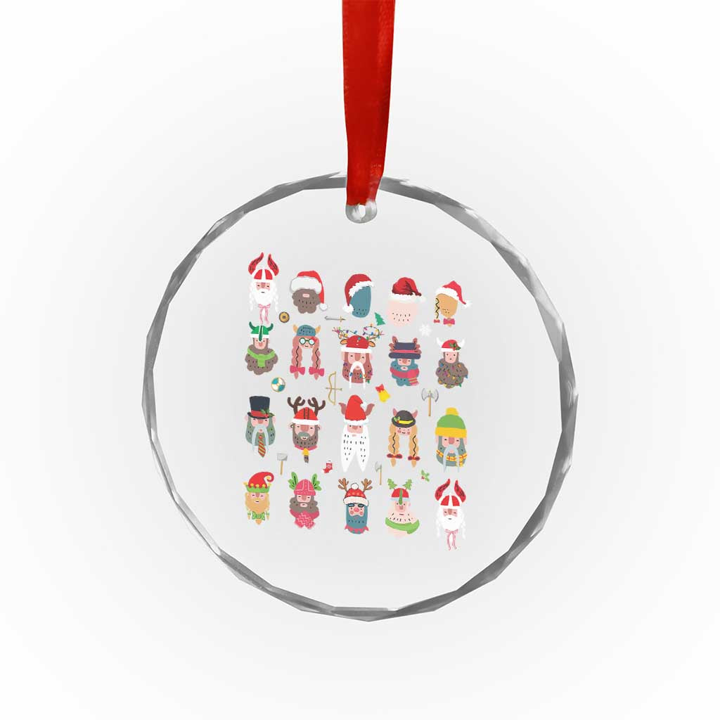 Funny Christmas Viking Crystal Glass Ornament Nordic Cute Viking Warriors TS11 Print Your Wear