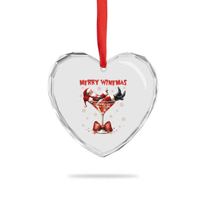 Funny Christmas Wine Heart Crystal Glass Ornament Santa Feeling Xmas TS14 Print Your Wear