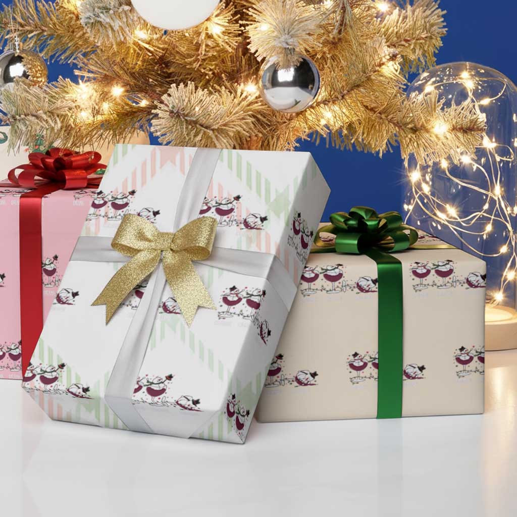 Funny Christmas Wine Wrapping Paper Roll Drink Drank Drunk Snowman Xmas TS11 Print Your Wear