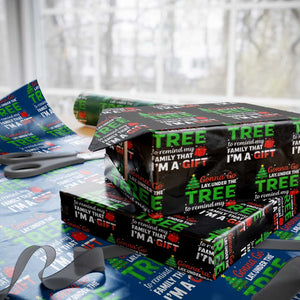 Funny Christmas Wrapping Paper Roll Lay Under The Tree Xmas Family Pajama Gift TS10 Black Print Your Wear