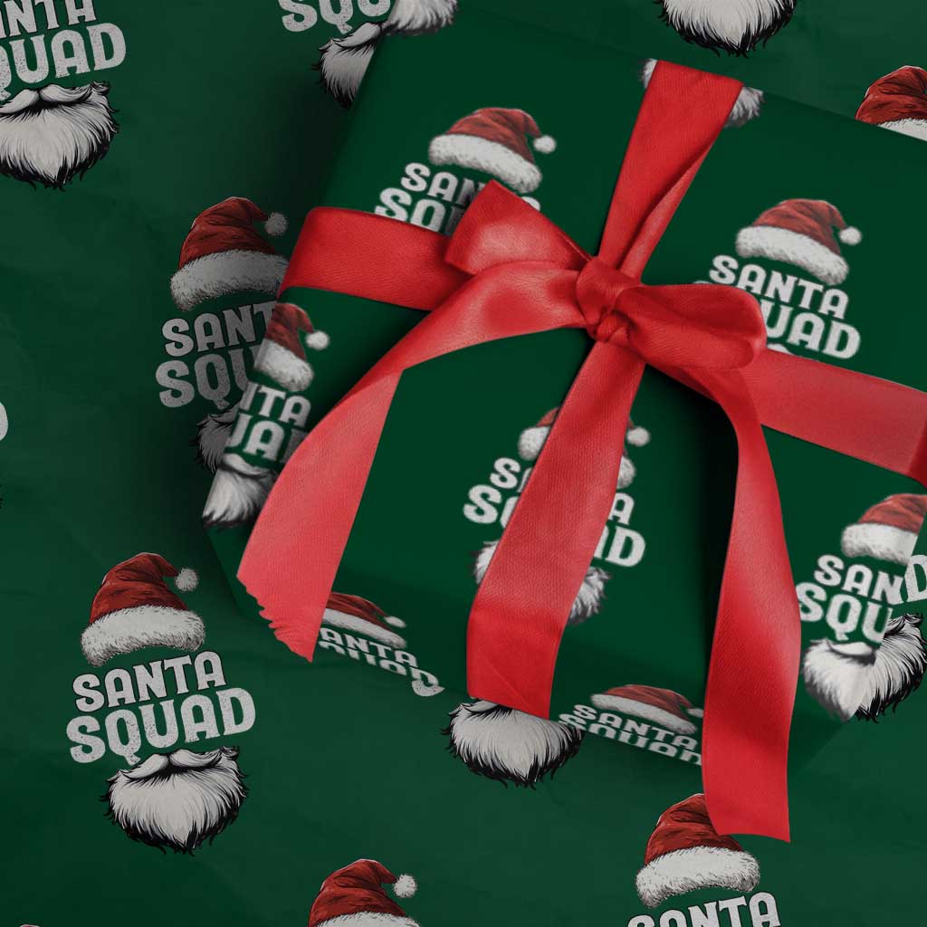Funny Christmas Wrapping Paper Roll Santa Squad Xmas Team Family Matching TS11 Green Print Your Wear