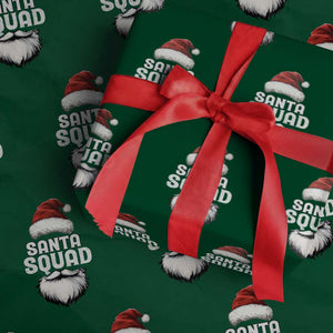 Funny Christmas Wrapping Paper Roll Santa Squad Xmas Team Family Matching TS11 Green Print Your Wear