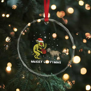 Funny Chupacabra Crystal Glass Ornament Merry Cryptmas Christmas Gift TS12 Print Your Wear