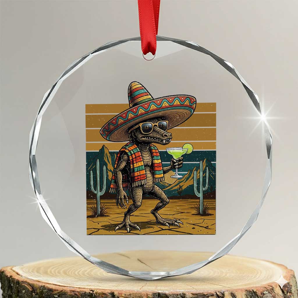 Funny Chupacabra Fiesta Crystal Glass Ornament Cinco De Mayo Gift TS12 Transparent Glass 3'' Circle Print Your Wear