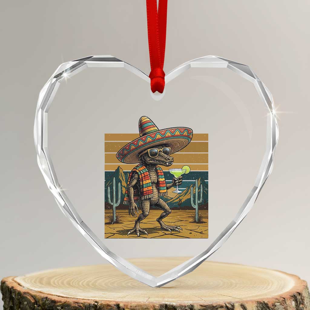 Funny Chupacabra Fiesta Heart Crystal Glass Ornament Cinco De Mayo Gift TS12 Transparent Glass 3'' Heart Print Your Wear