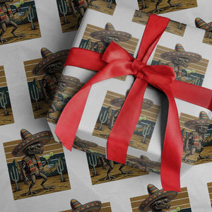 Funny Chupacabra Fiesta Wrapping Paper Roll Cinco De Mayo Gift TS12 White Print Your Wear