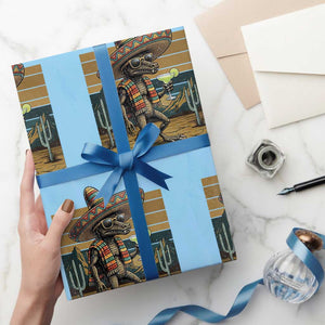 Funny Chupacabra Fiesta Wrapping Paper Roll Cinco De Mayo Gift TS12 Light Blue Print Your Wear