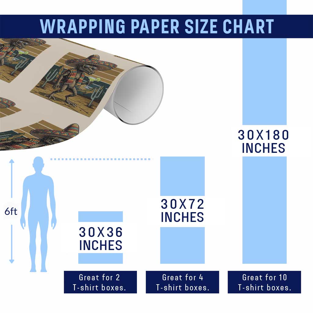 Funny Chupacabra Fiesta Wrapping Paper Roll Cinco De Mayo Gift TS12 Print Your Wear