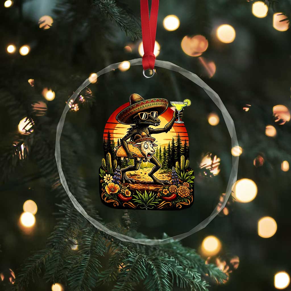 Funny Chupacabra Goat Taco Lover Crystal Glass Ornament Cinco De Mayo Party Gift TS12 Print Your Wear