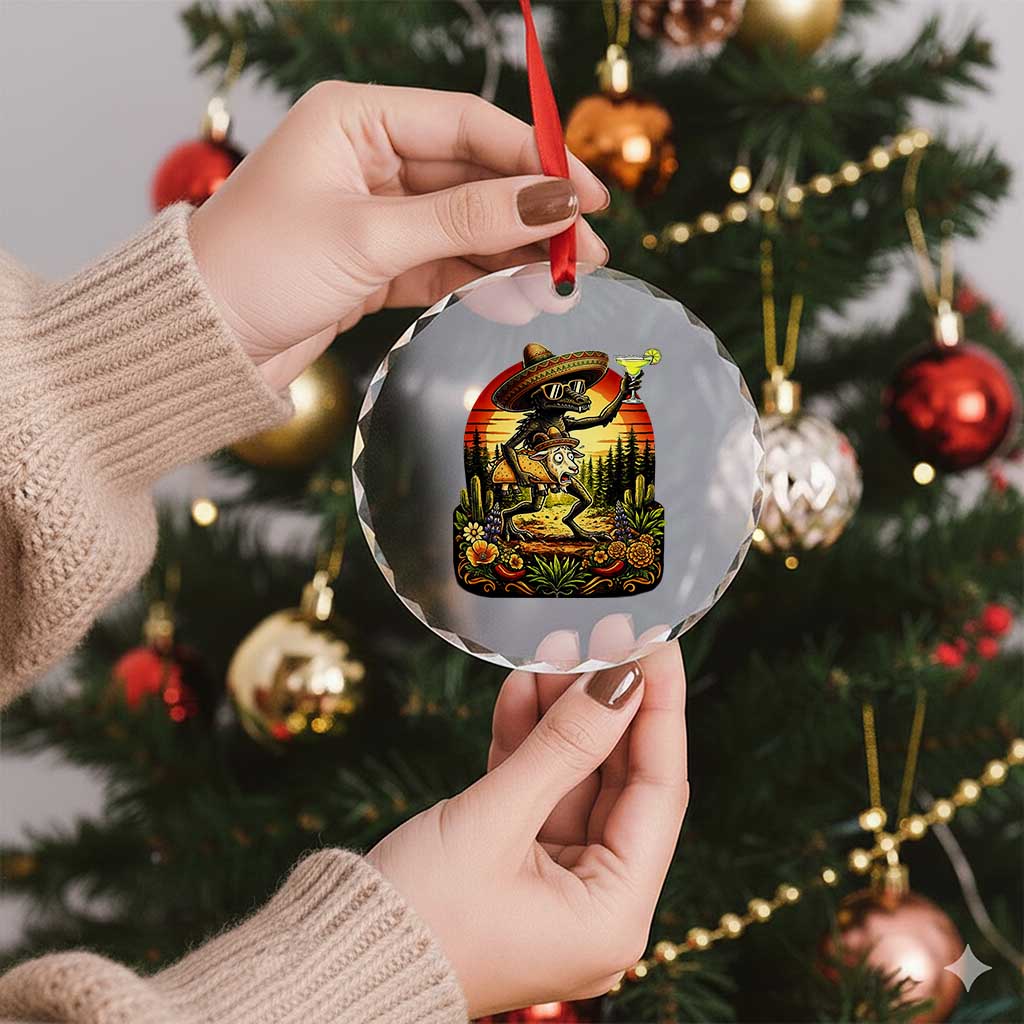 Funny Chupacabra Goat Taco Lover Crystal Glass Ornament Cinco De Mayo Party Gift TS12 Print Your Wear