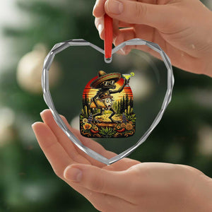 Funny Chupacabra Goat Taco Lover Heart Crystal Glass Ornament Cinco De Mayo Party Gift TS12 Print Your Wear