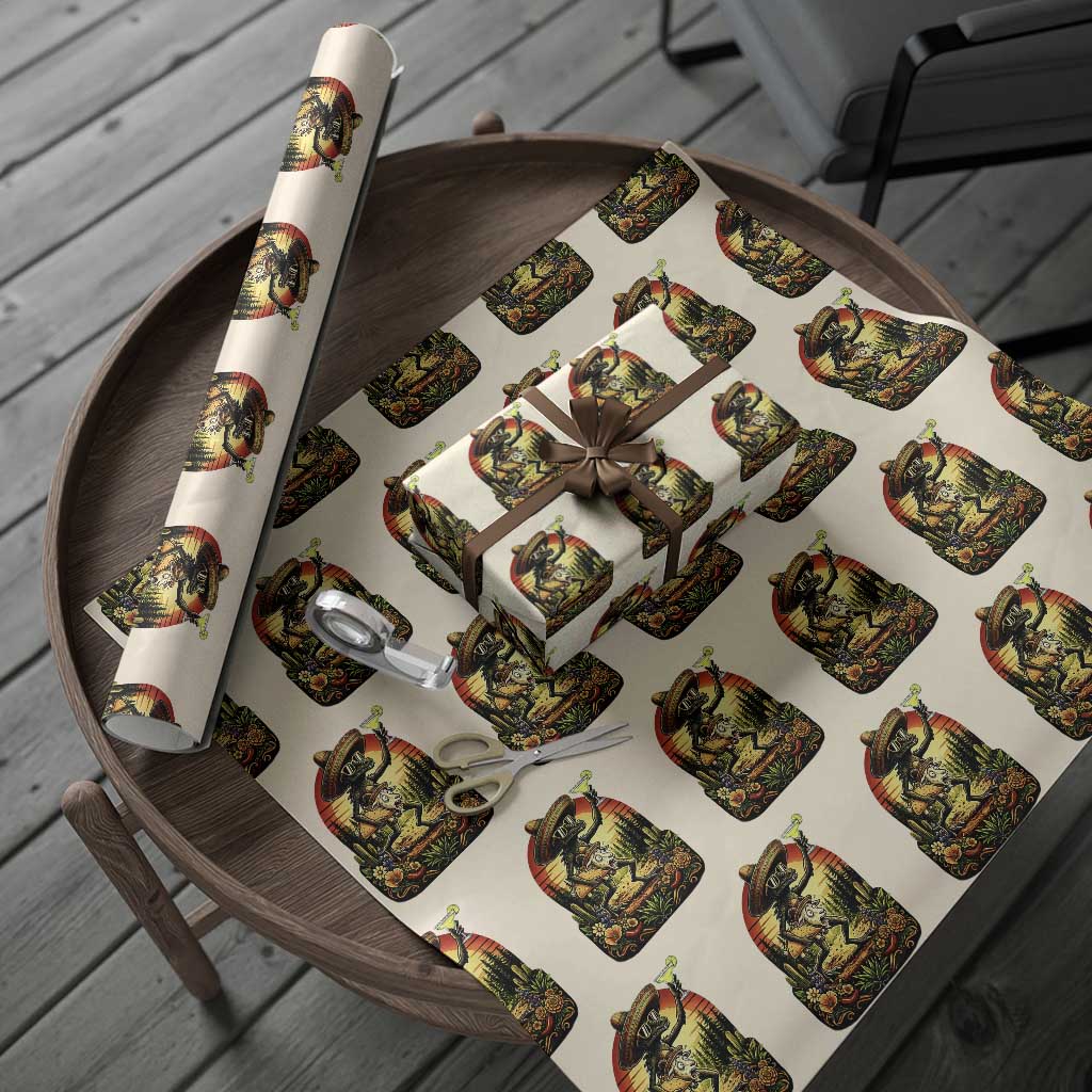 Funny Chupacabra Goat Taco Lover Wrapping Paper Roll Cinco De Mayo Party Gift TS12 Beige Print Your Wear