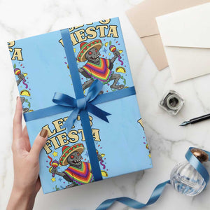 Funny Chupacabra Lets Fiesta Wrapping Paper Roll Cinco De Mayo Gift TS12 Light Blue Print Your Wear