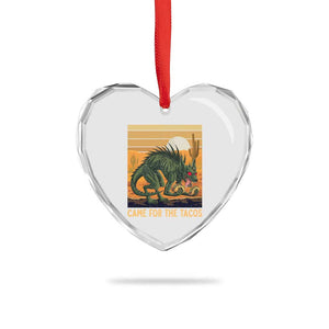 Funny Chupacabra Taco Lover Heart Crystal Glass Ornament Came For The Tacos TS12 Print Your Wear