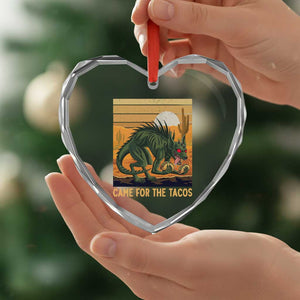 Funny Chupacabra Taco Lover Heart Crystal Glass Ornament Came For The Tacos TS12 Print Your Wear