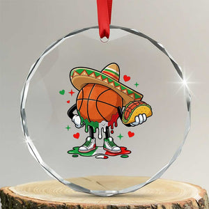 Funny Cinco De Mayo Basketball Crystal Glass Ornament Mexican Fiesta Party TS12 Transparent Glass 3'' Circle Print Your Wear