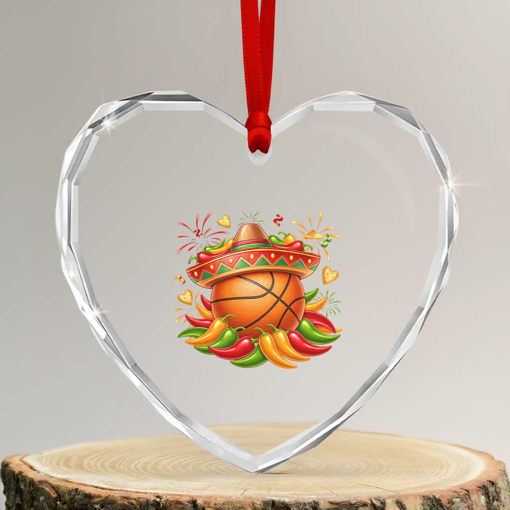 Funny Cinco De Mayo Basketball Heart Crystal Glass Ornament Mexican Fiesta Hoops Party TS12 Transparent Glass 3'' Heart Print Your Wear