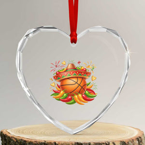 Funny Cinco De Mayo Basketball Heart Crystal Glass Ornament Mexican Fiesta Hoops Party TS12 Transparent Glass 3'' Heart Print Your Wear