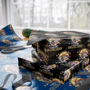 Funny Cinco De Mayo Cat Wrapping Paper Roll Just Here For The Tacos And Margaritas TS12 Black Print Your Wear