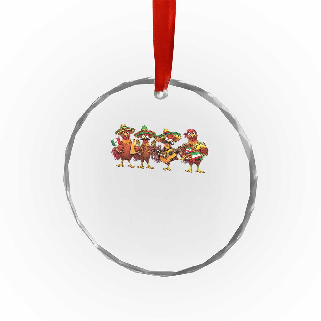 Funny Cinco De Mayo Chicken Squad Crystal Glass Ornament Mexican Party Celebration Gift TS12 Print Your Wear